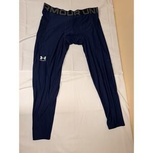 Men’s Blue Compression Leggings Under Armour ankle Full Length XXL 2XL